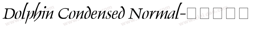 Dolphin Condensed Normal字体转换